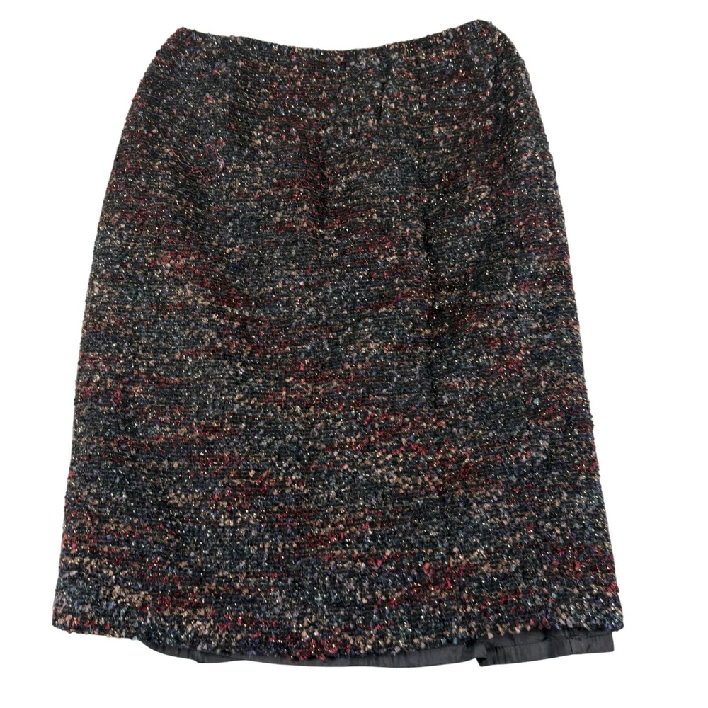 Lafayette 148 NY Wool Blend Tweed Skirt 8 Cashmere Alpaca Heritage